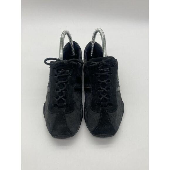 Womens Size 7 Coach Katelyn Signature Shoes Lace Up Black Q170 Athletic Sneakers - Picture 3 of 10